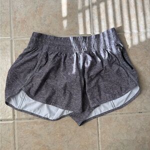 Women's size 10 Grey Tracker Lined lululemon short 4”